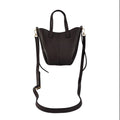 Passeggiata crossbody tote bag, side view showing textured exterior